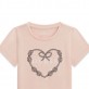 Tricou copii cu maneca scurta Guess pentru fata cu logo inima