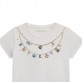 Tricou copii cu maneca scurta Guess pentru fata cu print de colier