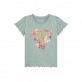 Tricou copii Guess pentru fata cu logo cu elemente florale si fluturi