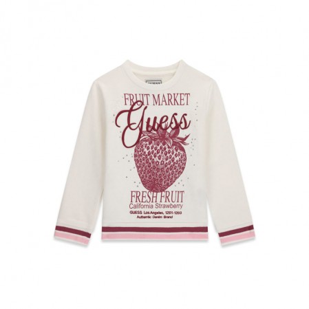 Pulover copii Guess pentru fata cu logo diferit
