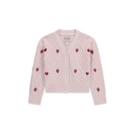 Cardigan copii Guess pentru fata cu maneci largi