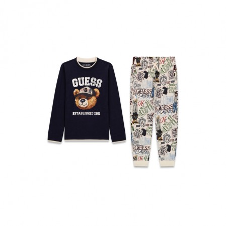 Set de casa copii Guess pentru baiat bluza si pantaloni lungi