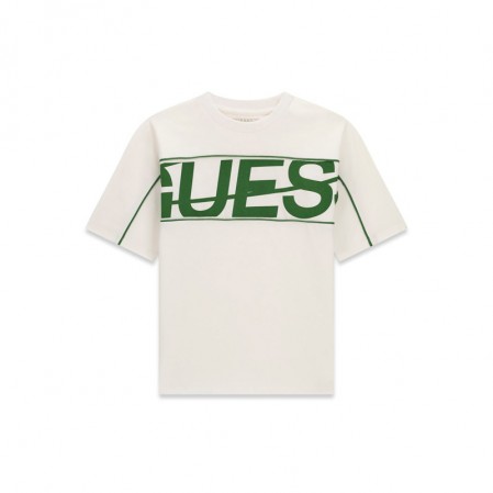 Tricou copii Guess pentru baiat cu inscriptie lunga la mijloc 