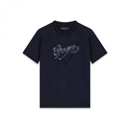 Tricou copii cu maneca scurta Guess de baiat cu logo mare la mijloc