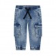 Pantaloni cargo denim copii Guess pentru baiat cu buzunare laterale