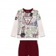 Set copii Guess pentru baiat bluza cu logo si print si pantaloni lungi