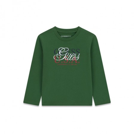 Bluza copii cu maneca lunga Guess pentru baiat cu inscriptie mare