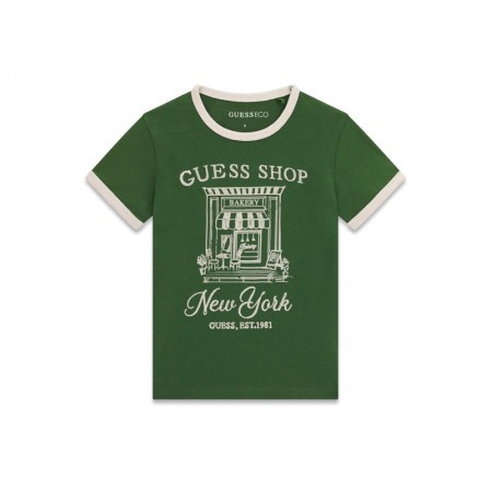 Tricou copii Guess pentru baiat cu logo mare si inscriptie