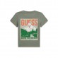 Tricou copii cu maneca scurta Guess pentru baiat cu logo mic la mijloc Tricou copii cu maneca scurta Guess pentru baiat cu logo mic la mijloc