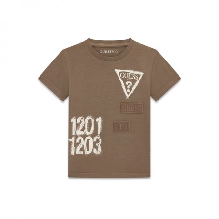 Tricou copii cu maneca scurta Guess pentru baiat cu imprimeu jos