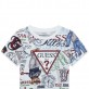 Tricou copii cu maneca scurta Guess de baiat cu print colorat si logo