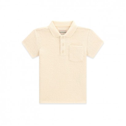 Tricou polo copii Guess pentru baiat cu maneca scurta si buzunar