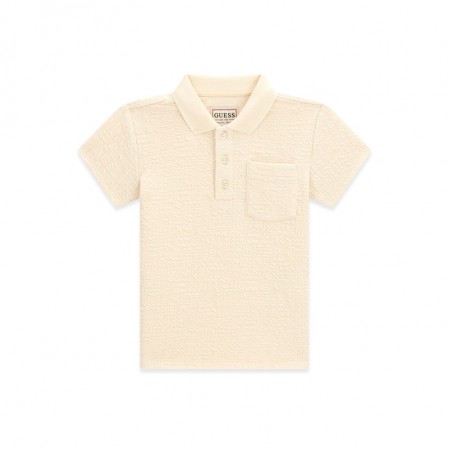 Tricou polo copii Guess pentru baiat cu maneca scurta si buzunar