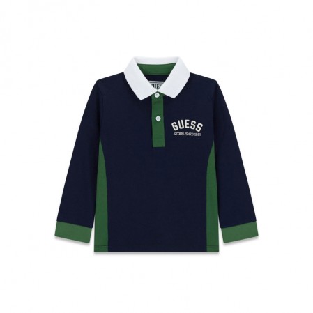 Bluza densa copii Guess pentru baiat cu maneca lunga si logo