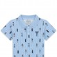 Tricou polo copii Guess de baiat cu maneca scurta si print de ursulet