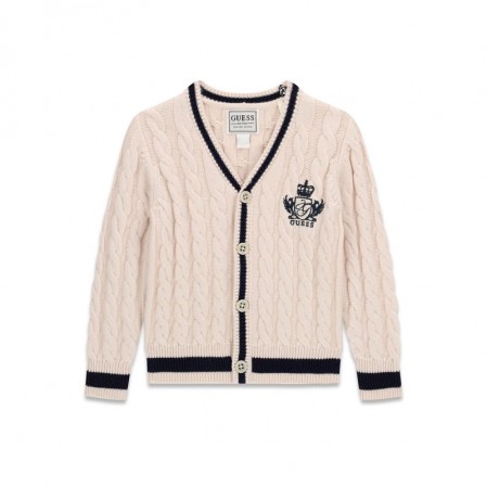 Cardigan copii cu maneca lunga Guess pentru baiat cu decolteu ascutit