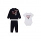 Set bebe Guess pentru baiat partea de sus cu fermoar si body