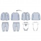 Set bebe Guess pentru baiat bluza reversibila body si pantaloni logo