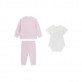 Set bebe Guess pentru fetita hanorac cu fermoar body si pantaloni