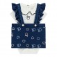 Set bebe Guess pentru fetita body cu maneca scurta si fusta din denim
