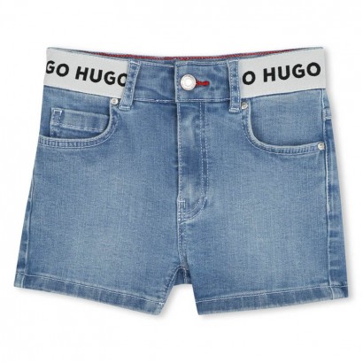 Pantaloni scurti de blugi copii Hugo pentru fata