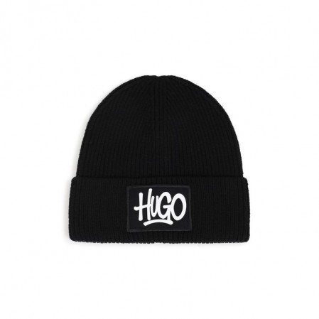 Caciula copii Hugo unisex cu emblema cusuta