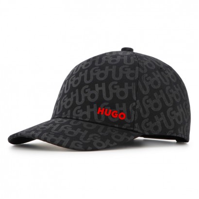 Sapca copii Hugo unisex cu desen integral cu inscriptie si logo