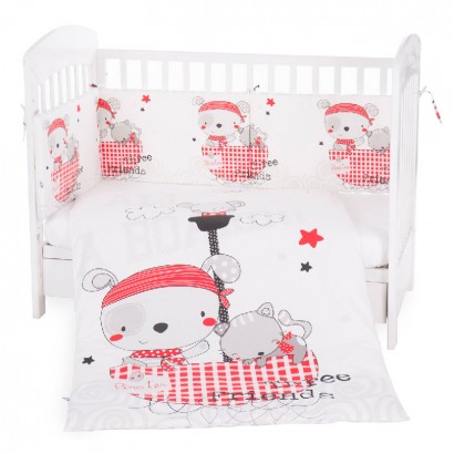 Kikkaboo Set de pătuț bebe din 2 piese EU style 70 x 140 Pirates