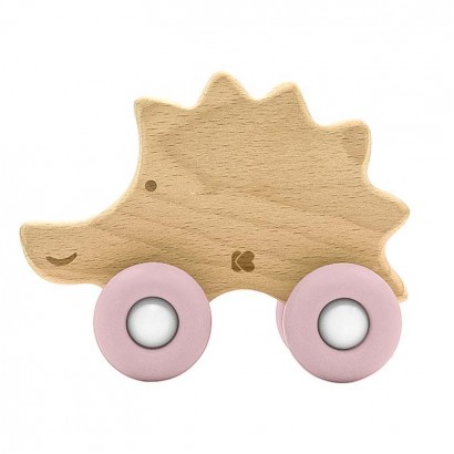 Kikkaboo Jucărie din lemn cu parte de dentiție Hedgehog Pink 