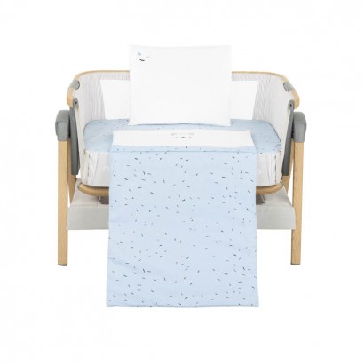 Kikkaboo Set lenjerie pentru mini pătuț bebe 5p Bear with me Blue
