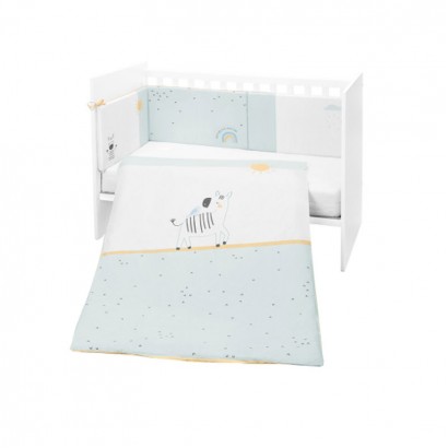 Kikkaboo Lenjerie patut bebe 2p EU Style 60x120 Stripy Friends