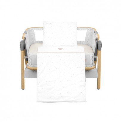 Kikkaboo Lenjerie de mini patut bebe 5p Dream Big Beige