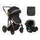 Kikkaboo Carucior multifunctional 3in1 cu scaun transformator Darling Black 2024