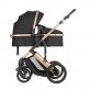 Kikkaboo Carucior multifunctional 3in1 cu scaun transformator Darling Black 2024