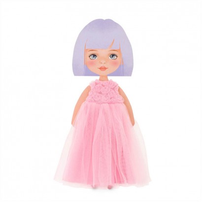 Orange Toys Sweet Sisters Set hăinuțe Rochiță roz cu trandafiri 28 cm