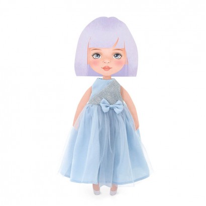 Orange Toys Sweet Sisters Set hăinuțe Rochiță albastră din satin 28 cm