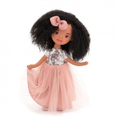 Orange Toys Sweet Sisters Tina în rochiță roz cu paiete 32 cm