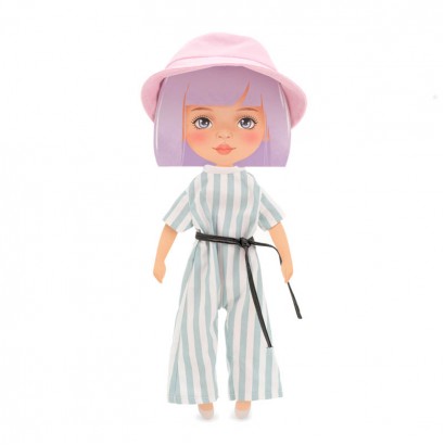 Orange Toys Set de hainute cu salopeta in dungi