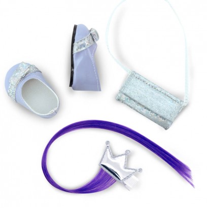 Orange Toys Set pantofi si accesorii Sclipici violet