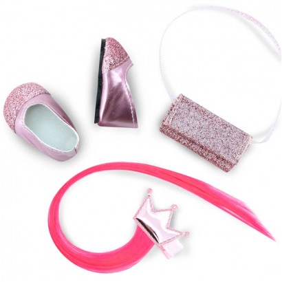 Orange Toys Set pantofi si accesorii Sclipici roz