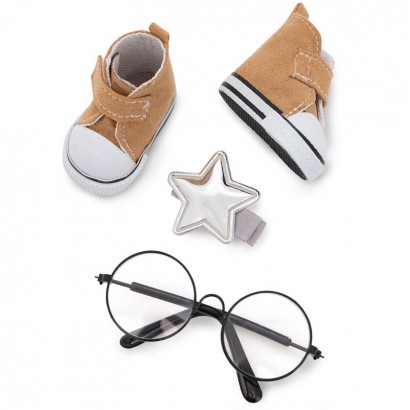 Orange Toys Set pantofi si accesorii Adidasi bej si ochelari