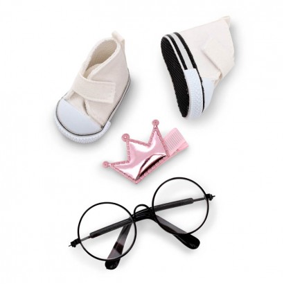 Orange Toys Set pantofi si accesorii Coroana roz si ochelari