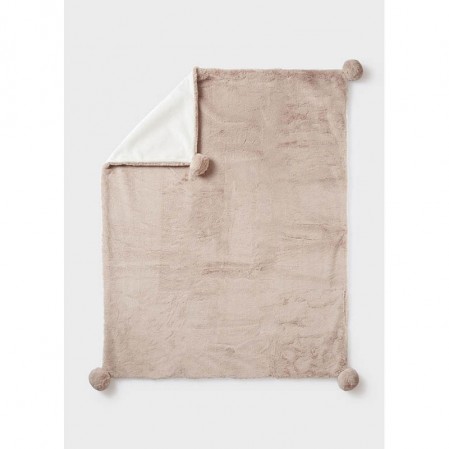 Patura pufoasa bebe Mayoral cu pompoane unisex
