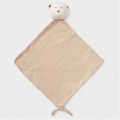 Jucarie moale de imbratisat bebe Mayoral cu snur pentru suzeta unisex