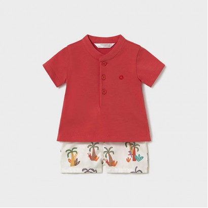 Set de bebe Mayoral cu tricou polo si pantaloni scurti pentru baiat