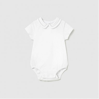 Body bebe Mayoral pentru baiat cu guler cu broderie