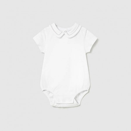 Body bebe Mayoral pentru baiat cu guler cu broderie