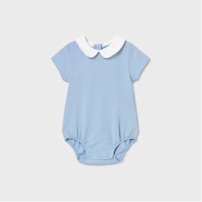 Body bebe Mayoral pentru baiat cu guler cu broderie
