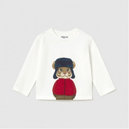Bluza bebe Mayoral pentru baiat cu aplicatie tigru