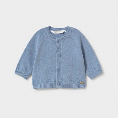 Cardigan bebe Mayoral pentru baiat din tricot cu decolteu rotund